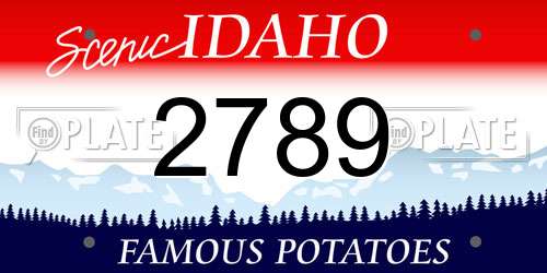 2789 Idaho License Plate