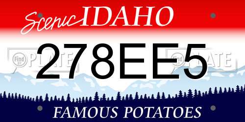 278EE5 Idaho License Plate