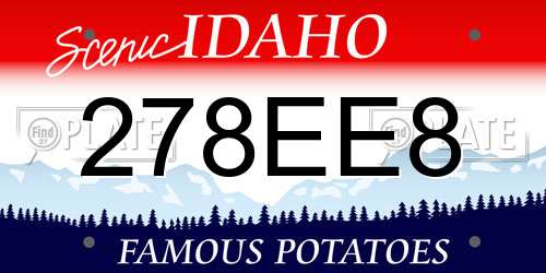 278EE8 Idaho License Plate