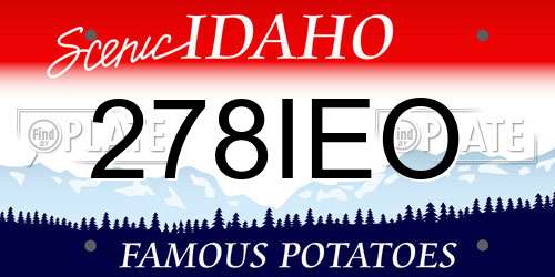 278IEO Idaho License Plate