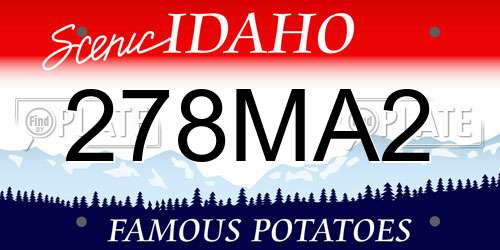 278MA2 Idaho License Plate
