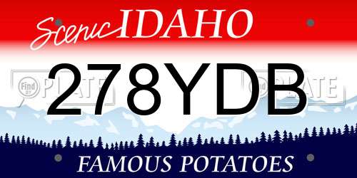 278YDB Idaho License Plate