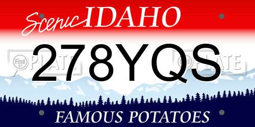 278YQS Idaho License Plate