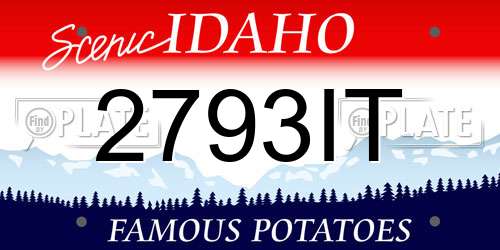 2793IT Idaho License Plate