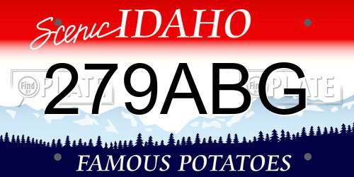 279ABG Idaho License Plate
