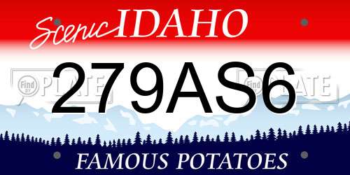 279AS6 Idaho License Plate