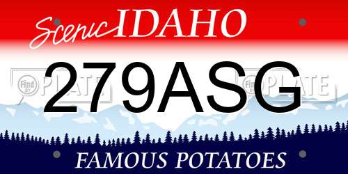 279ASG Idaho License Plate