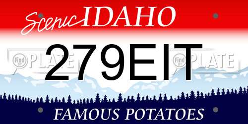 279EIT Idaho License Plate