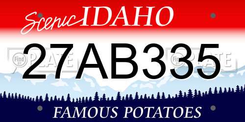 27AB335 Idaho License Plate