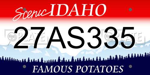 27AS335 Idaho License Plate