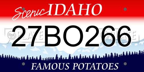 27BO266 Idaho License Plate