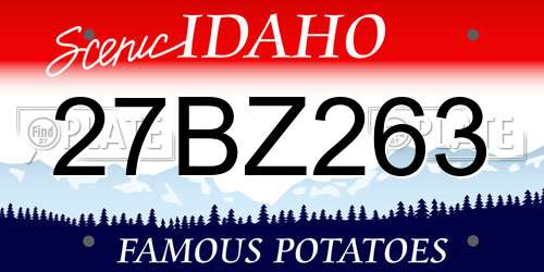 27BZ263 Idaho License Plate