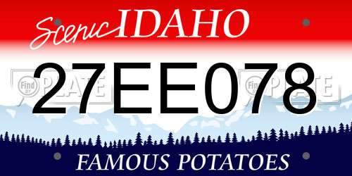 27EE078 Idaho License Plate