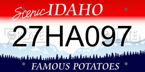 27HA097 Idaho License Plate
