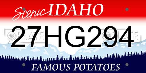 27HG294 Idaho License Plate