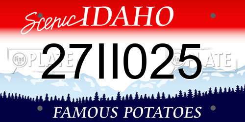 27II025 Idaho License Plate