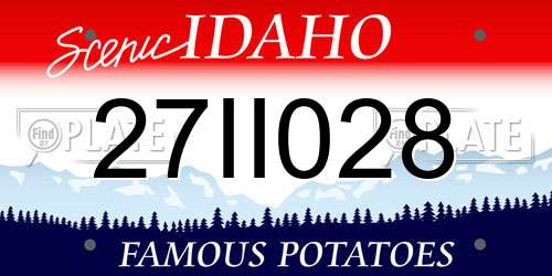 27II028 Idaho License Plate