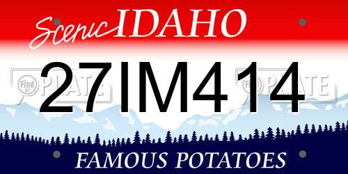 27IM414 Idaho License Plate