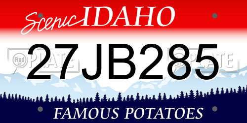 27JB285 Idaho License Plate