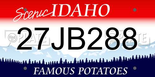 27JB288 Idaho License Plate