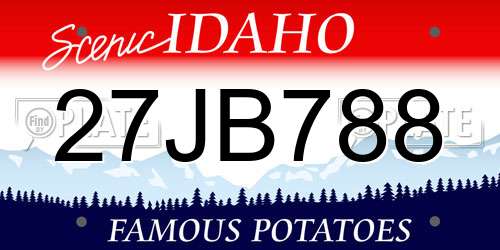 27JB788 Idaho License Plate