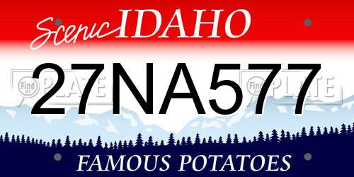 27NA577 Idaho License Plate