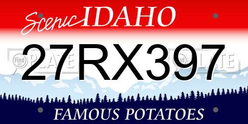 27RX397 Idaho License Plate