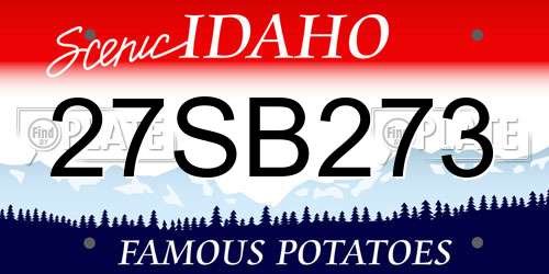 27SB273 Idaho License Plate