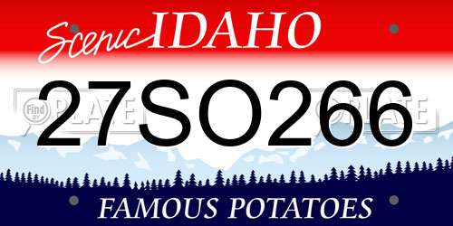 27SO266 Idaho License Plate