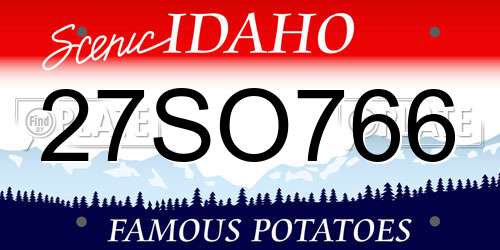 27SO766 Idaho License Plate