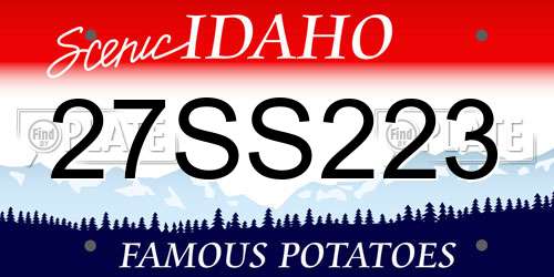 27SS223 Idaho License Plate