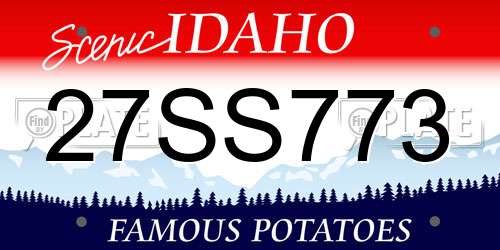 27SS773 Idaho License Plate