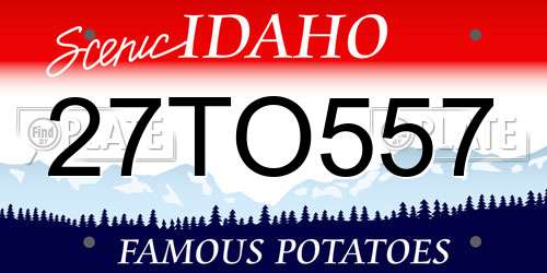 27TO557 Idaho License Plate