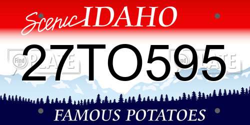 27TO595 Idaho License Plate