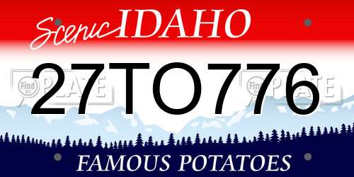 27TO776 Idaho License Plate