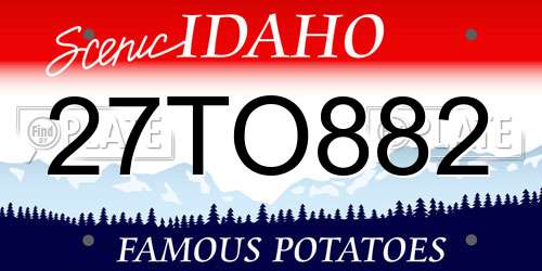 27TO882 Idaho License Plate