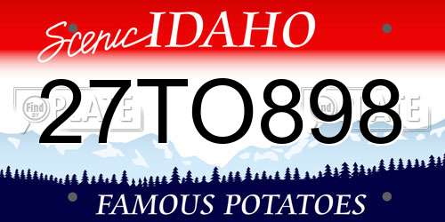 27TO898 Idaho License Plate