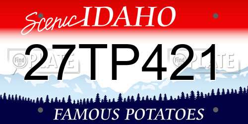 27TP421 Idaho License Plate