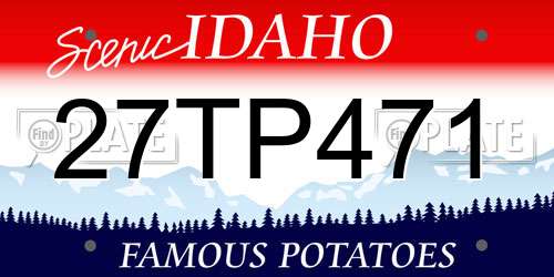 27TP471 Idaho License Plate