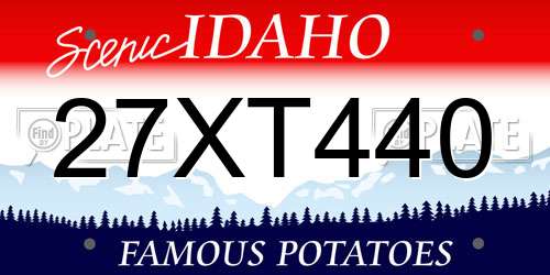 27XT440 Idaho License Plate