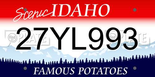 27YL993 Idaho License Plate