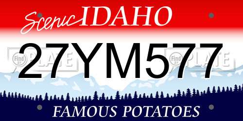 27YM577 Idaho License Plate