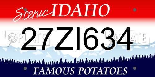 27ZI634 Idaho License Plate