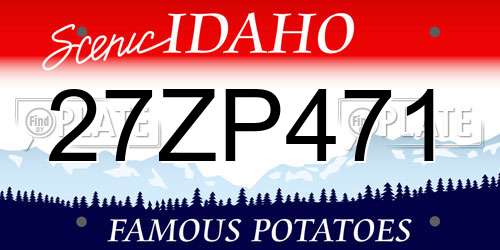 27ZP471 Idaho License Plate