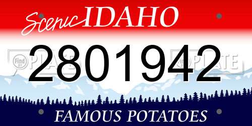2801942 Idaho License Plate