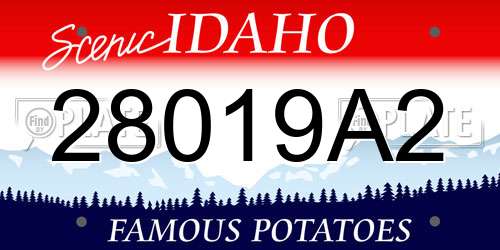 28019A2 Idaho License Plate