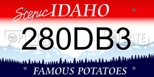 280DB3 Idaho License Plate
