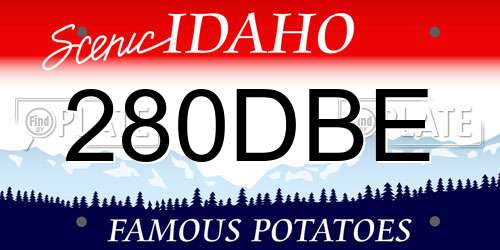 280DBE Idaho License Plate