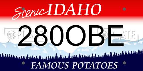 280OBE Idaho License Plate