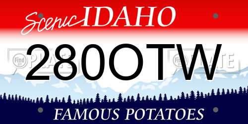 280OTW Idaho License Plate